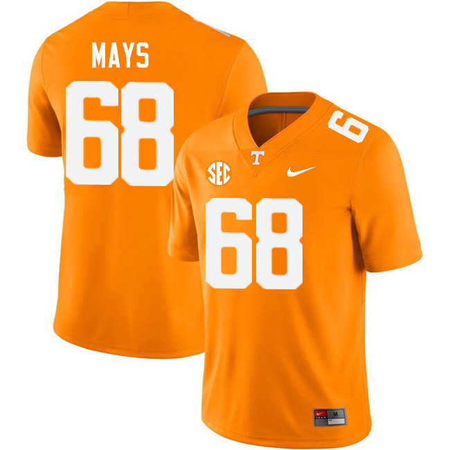 Cade Mays Tennessee Jersey,Tennessee Volunteers #68 Cade Mays College Jersey,Uniforms-Orange